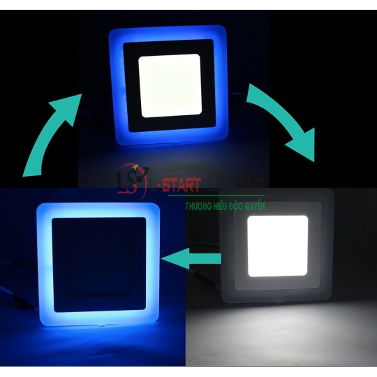 LED ỐP NỔI VIỀN XANH DƯƠNG 18+6
