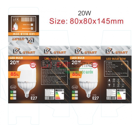 ĐÈN BULB TRỤ L-START 20W 