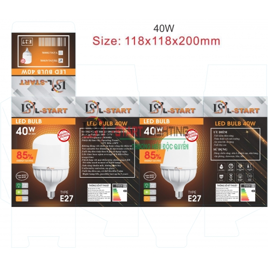 ĐÈN BULB TRỤ L-START 20W 