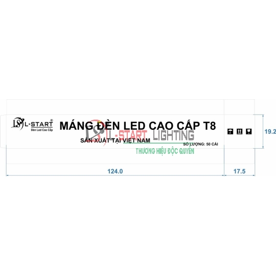 MÁNG ĐÈN ĐẦU ĐÔI 1.2M