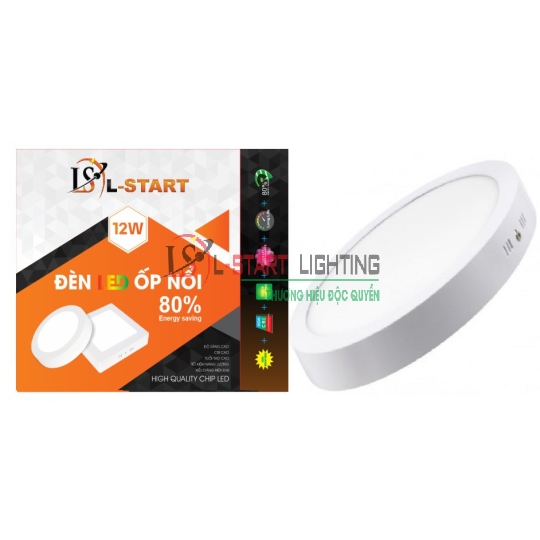 LED ỐP NỔI L-START TRÒN 12W