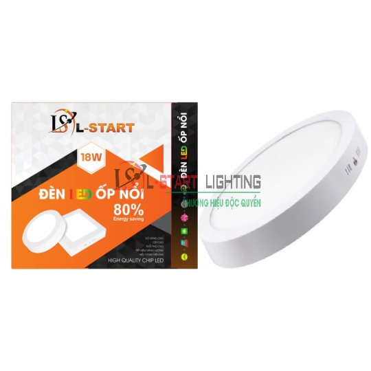 LED ỐP NỔI L-START TRÒN 18W