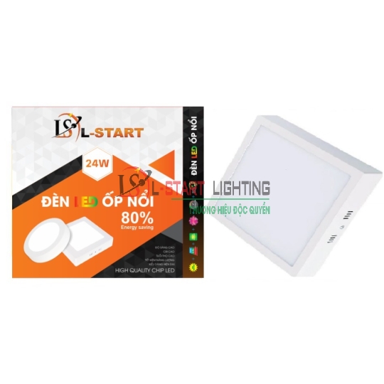 LED ỐP NỔI L-START VUÔNG 24W